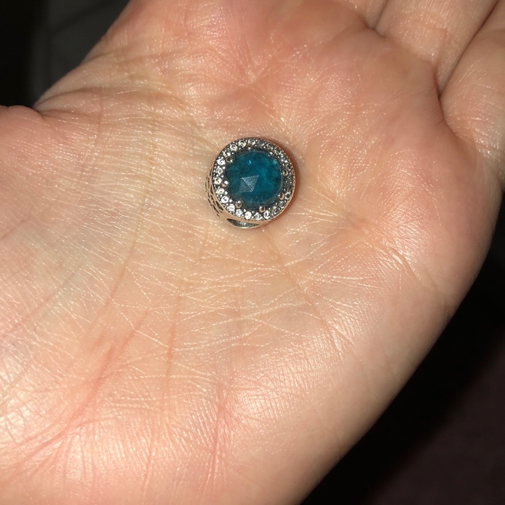 Pandora Radiant Hearts Charm Sky Blue